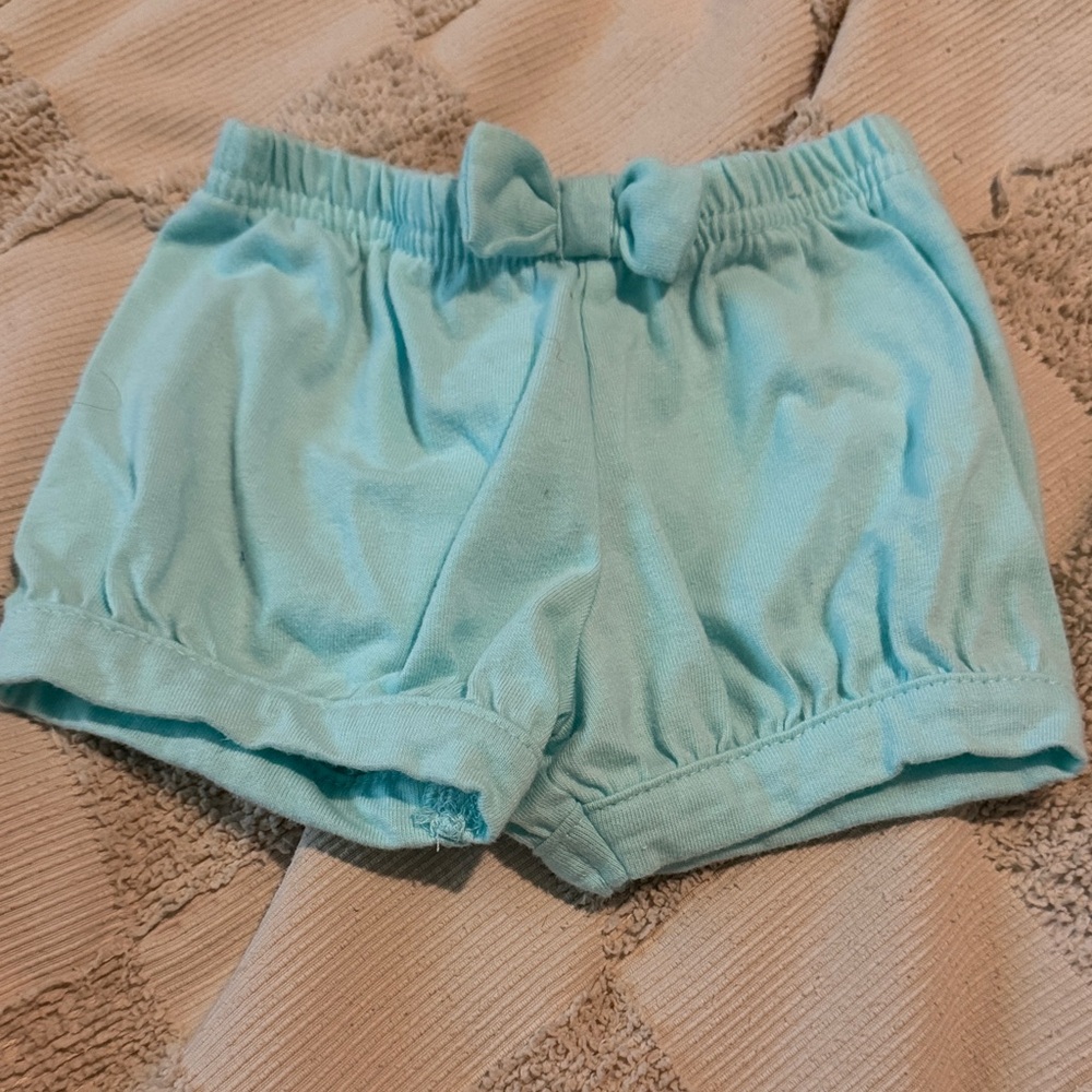 Light Blue Bow Shorts